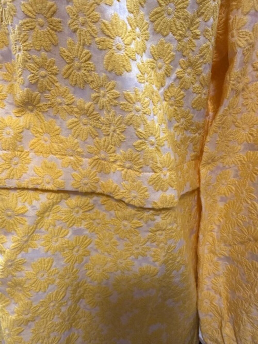 Tuckernuck Long Sleeve Size M Yellow Midi Dress - Picture 5 of 8